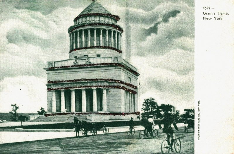 Civil War General U.S. Grant's Tomb  With  Glitter  Postcard  c1907