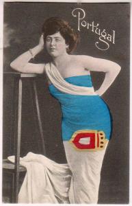 Portugal - Woman Dressed in Flag