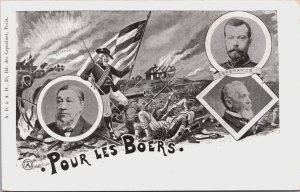 South Africa Pour Les Boers Boer War Paul Kruger Tsar Nicholas II Postcard C159