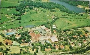 Aerial view Grossinger Hotel And Country Club New York Catskills NY vtg postcard