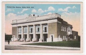 Central Fire Station Little Rock Arkansas 1920c postcard