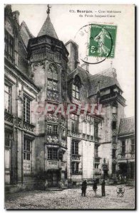 Old Postcard Bourges Inner Court of Jacques Coeur palace