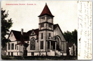 1907 Congregational Church Clarion Iowa IA Parish Posted Postcard