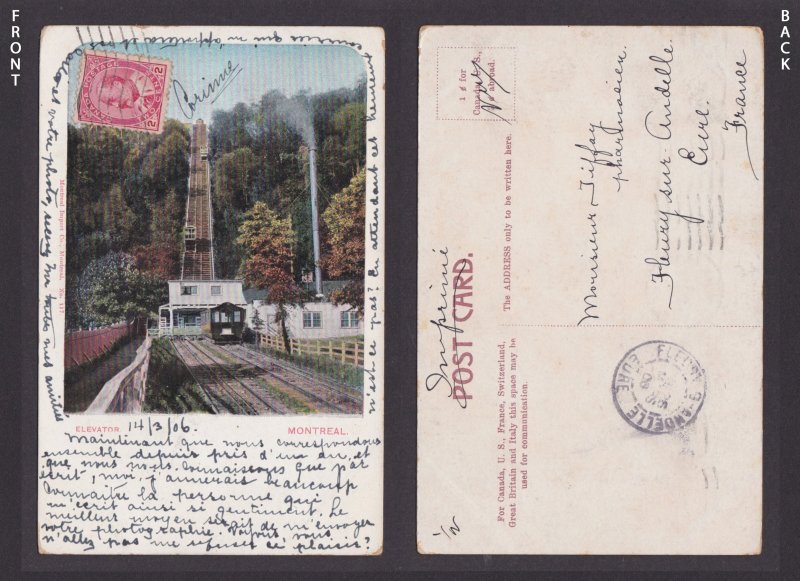 Postcard, CANADA, Montreal, Elevator