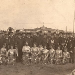 RPPC Women Brass Band Orchestra Hudson & Thurber Pine County Fair Minnesota