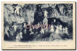 Old Postcard La Balme Caves Caves Interior room Maine and Sabbath