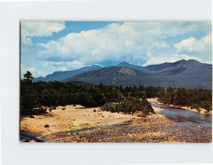 Postcard Franconia Mountains From Pemigwasset River, North Woodstock, N. H.