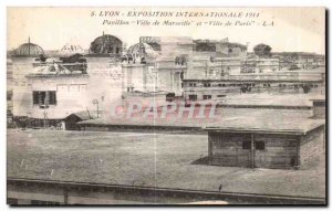 Postcard Old Lyon International Exhibition Pavilion 1914 City of Marseille an...