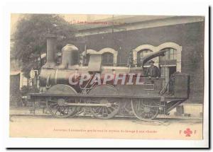 Locomotive Co. of & # 39ouest Old Postcard said machine n146 bicycle commuter...