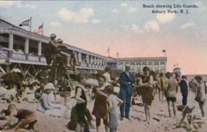 New Jersey Asbury park Beach Showing Life Guards