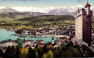 Switzerland Luzern mit Museggturm Luginsland