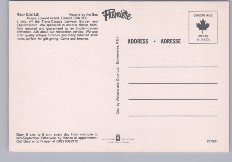 Time Was Ltd Antiques, Victoria-by-the-Sea, Prince Edward Island Postcard