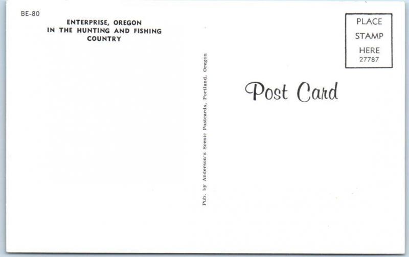 ENTERPRISE, Oregon  OR    STREET SCENE  ca 1960s   Wallowa County   Postcard