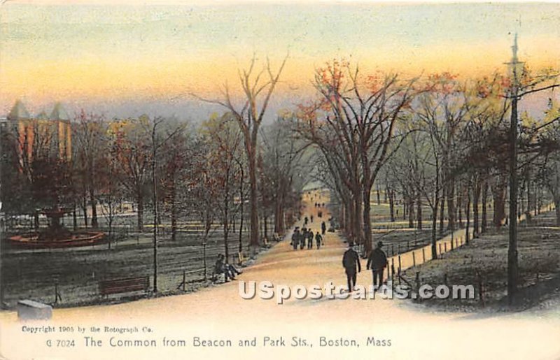 The Common from Beacon & Park Streets - Boston, Massachusetts MA