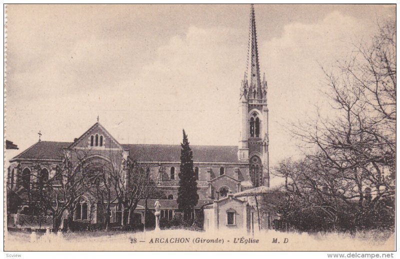 ARCACHON, Gironde, France, 1900-1910´s; L'Eglise