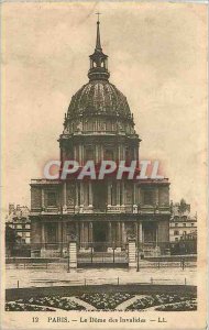 Old Postcard Paris The dome of the Invalides