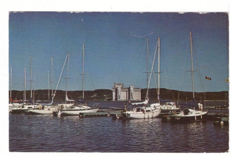 Harbour Scene, Midland, Ontario, Vintage 1989 Chrome Postcard