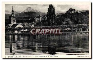 Old Postcard Evian les Bains General View and Lake Leman