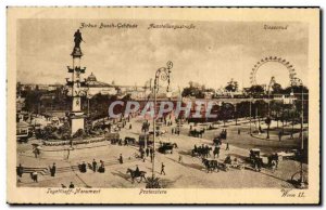 Postcard Ancient Monument Jegetthoff Wien Praterstern