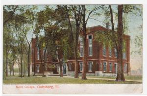 Knox College Galesburg Illinois 1908 postcard