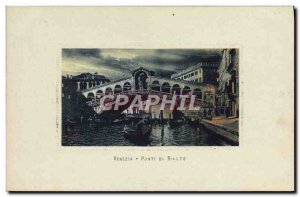 Old Postcard Venezia Ponte Di Rialto