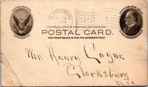 US Postal Card - 1c McKinley - 1907 Clarksburg WV - Big Reduction in Gas Bills