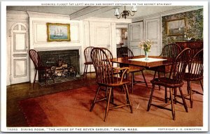 Dining Room Closest House Of The Seven Gables Salem Massachusetts MA Postcard