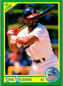 1990 Score Baseball Card Ivan Calderon Chicago White Sox sk2562