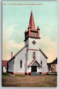 St. Mary's Catholic Church  Eugene  Oregon     Postcard   c1915