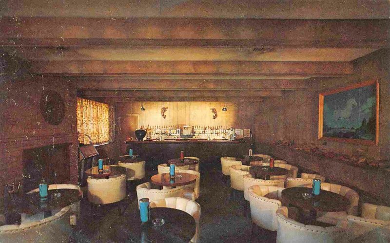 Silver Saddle Lounge Restaurant Interior Motel Durango Colorado postcard