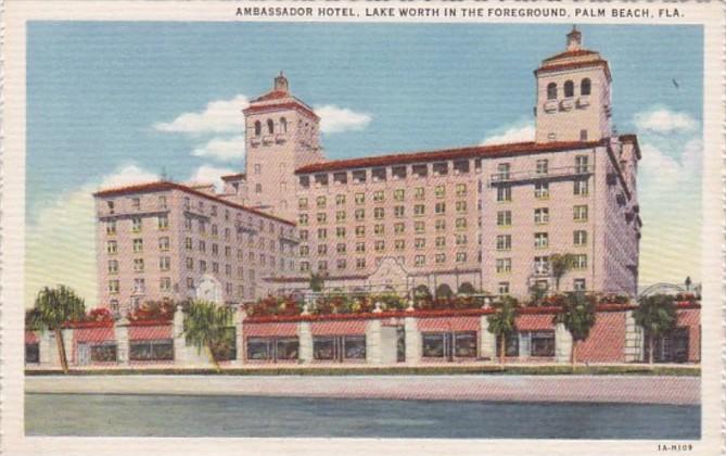 Florida Palm Beach The Ambassador Hotel Curteich