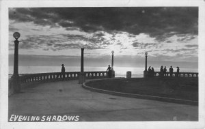 RPPC Evening Shadows Seaside, Oregon Turnaround 1910s Vintage Photo Clatsop Co
