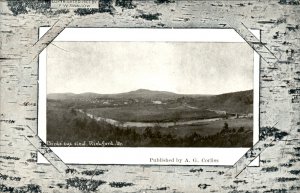 Richford Vermont Birdseye View c1900-20s Vintage Postcard