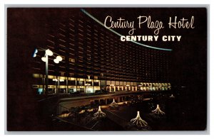 Postcard CA Century Plaza Hotel Century City Los Angeles California Night View