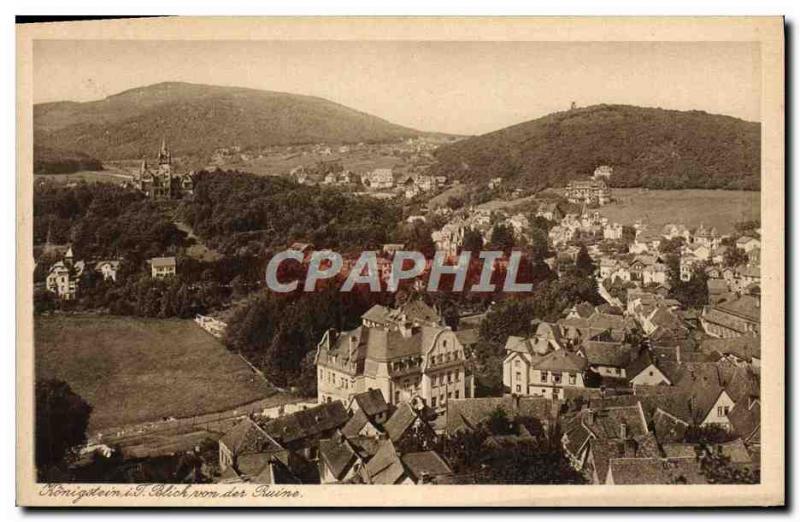 Old Postcard Konigstein Blick von der ruin