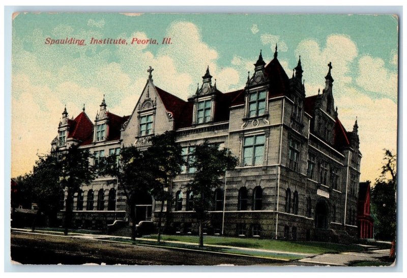 c1910s Spaulding Institute Exterior Peoria Illinois IL Unposted Vintage Postcard