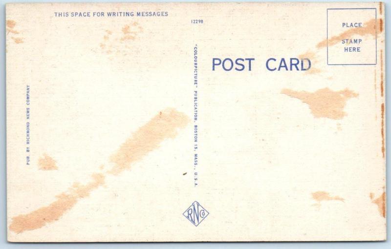 RICHMOND,VA  Confederate GENERAL THOMAS J. STONEWALL JACKSON Monument Postcard