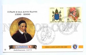 418634 Vatican 1999 year Pope Clemens X First Day COVER