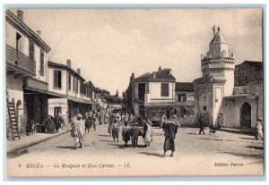 Kolea Algeria Postcard The Mosque and Rue Carnot c1910 Unposted Antique