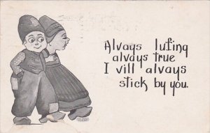 Dutch Kids Walking Alvays lufing alvays true I vill alvays stick by you 1913