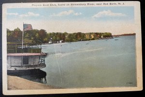 Vintage Postcard 1915-1930 Players Boat Club Shrewsbury River Red Bank NJ