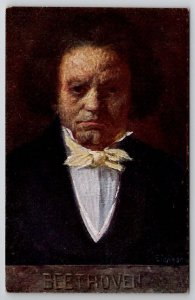 Composer Beethoven Portrait By BKWI Austria Art Postcard U21