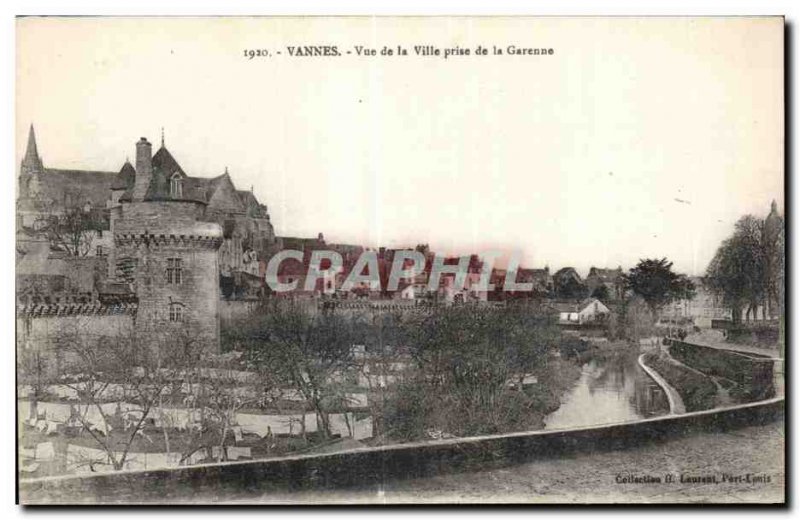 Old Postcard Vannes City Vue Prize de la Garenne