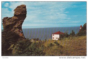 The Famous Rock at Cap Chat, Gaspe Nord, Quebec, Canada, PU-1969