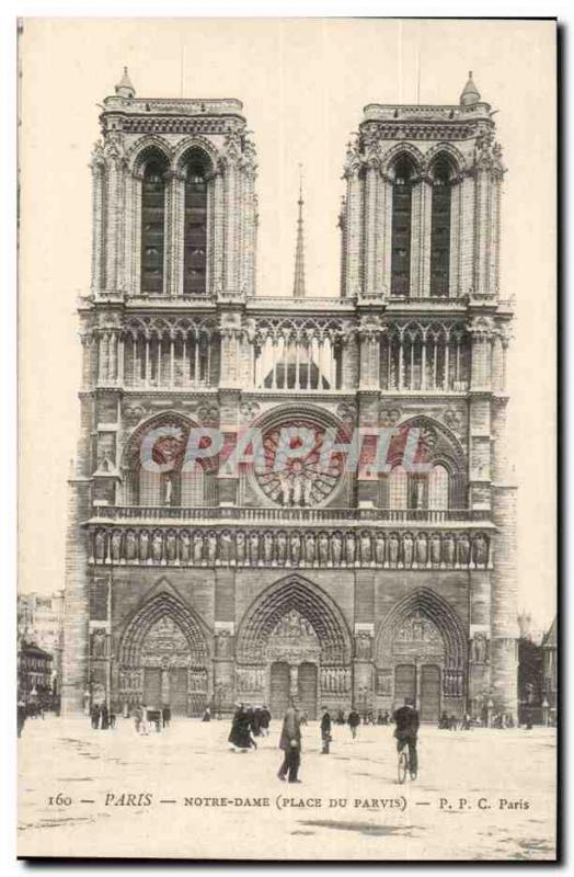 Paris Old Postcard Notre Dame (instead of the court)