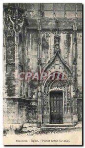 Postcard Old Church Chaumont Lateral Portal