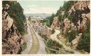 Vintage Postcard Gate Notch Towards Crawford House White Mountains New Hampshire