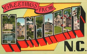 Vintage Postcard 1930's Greetings From Montreat Blue Ridge Mountains NC