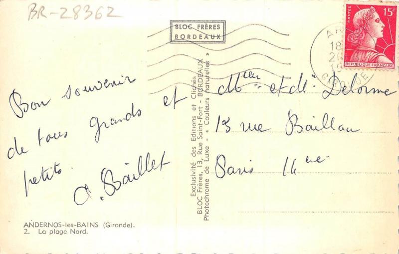 Br28362 Andernos les bains le plage du nord france