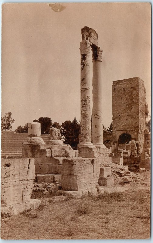 c1900s Arles, France RPPC Ancient Roman Theater Propylaea Ruins RARE Photo A350